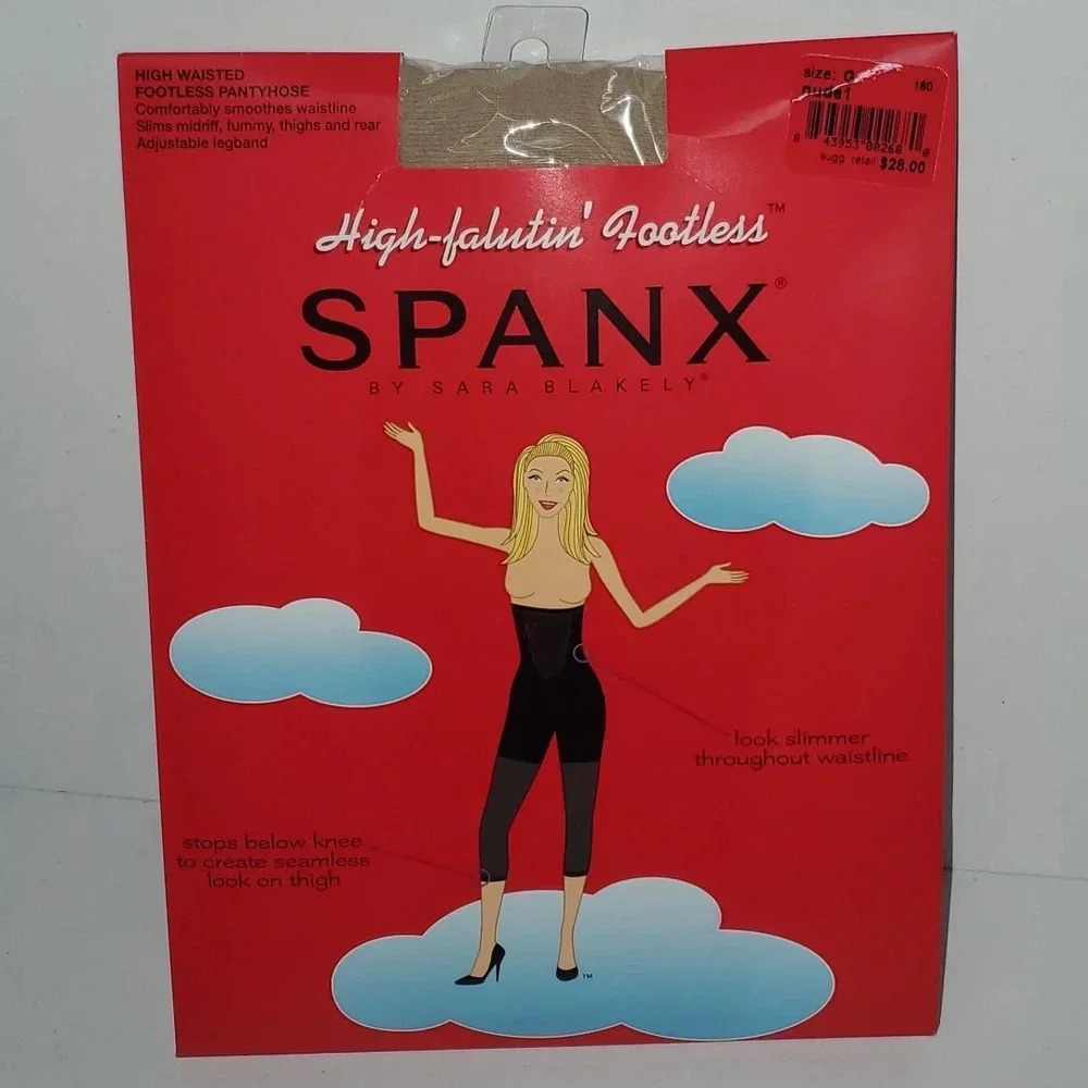SPANX High-falutin’‎ Footless High Waisted Pantyhose Color Nude 1 Size G NWT